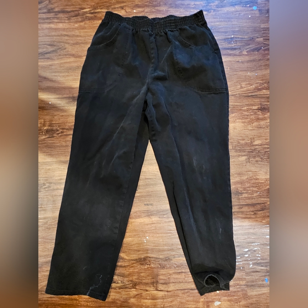 Black, baggy, sag harbor, pants